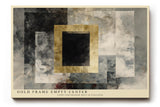 Paul Sinus Wandbild 120x80cm Abstrakte Geometrie mit Goldrahmen Moderne Kunst in Grau Gold Wanddekoration