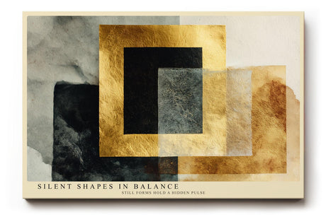 Paul Sinus Wandbild 120x80cm Abstrakte Geometrische Formen in Schwarz Gold und Beige Moderne Kunst für Wohnzimmer Büro und Flur