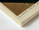 Paul Sinus Wandbild 120x80cm abstrakte geometrische Kunst gruen gold modern minimalistisch Linien Design Kunstdruck grosses Wandbild 120x80cm elegante Wanddekoration fuer Wohnzimmer Büro