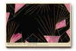 Paul Sinus Wandbild 120x80cm Abstrakte Geometrische Kunst Schwarz Pink Gold Linien Modernes Design Kunstdruck Poster Grosse Wanddekoration fuer Wohnzimmer Schlafzimmer Büro