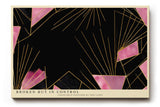 Paul Sinus Wandbild 120x80cm Abstrakte Geometrische Kunst Schwarz Pink Gold Linien Modernes Design Kunstdruck Poster Grosse Wanddekoration fuer Wohnzimmer Schlafzimmer Büro