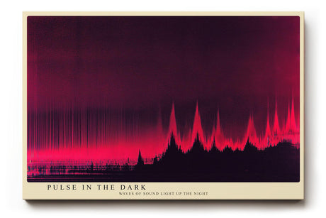 Paul Sinus Wandbild 120x80cm abstrakte Klangwellen rot schwarz moderne digitale Kunst Kunstdruck grosses Wandbild 120x80cm futuristische Wanddekoration fuer Wohnzimmer Büro Studio