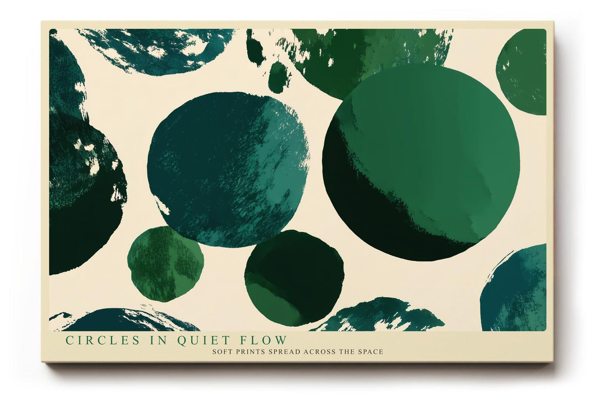 Paul Sinus Wandbild 120x80cm abstrakte Kreise gruen moderne Kunst minimalistische Formen grafisches Design Kunstdruck stilvolle Wanddekoration fuer Wohnzimmer Büro Flur