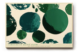 Paul Sinus Wandbild 120x80cm abstrakte Kreise gruen moderne Kunst minimalistische Formen grafisches Design Kunstdruck stilvolle Wanddekoration fuer Wohnzimmer Büro Flur
