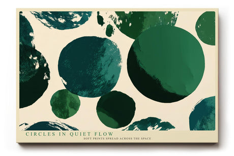 Paul Sinus Wandbild 120x80cm abstrakte Kreise gruen moderne Kunst minimalistische Formen grafisches Design Kunstdruck stilvolle Wanddekoration fuer Wohnzimmer Büro Flur