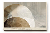 Paul Sinus Wandbild 120x80cm abstrakte Kreise modern beige braun Linienkunst Kunstdruck grosses Kunstbild stilvolle Wanddekoration fuer Wohnzimmer Büro Flur