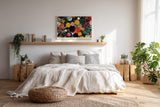 Paul Sinus Wandbild 120x80cm Abstrakte Kreise und Farben Modernes Kunstbild mit kosmischer Komposition fuer kreative Wohnräume