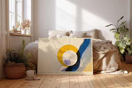 Paul Sinus Wandbild 120x80cm Abstrakte Kreiskomposition mit Linien moderne grafische Kunst