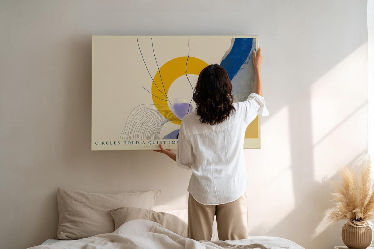 Paul Sinus Wandbild 120x80cm Abstrakte Kreiskomposition mit Linien moderne grafische Kunst