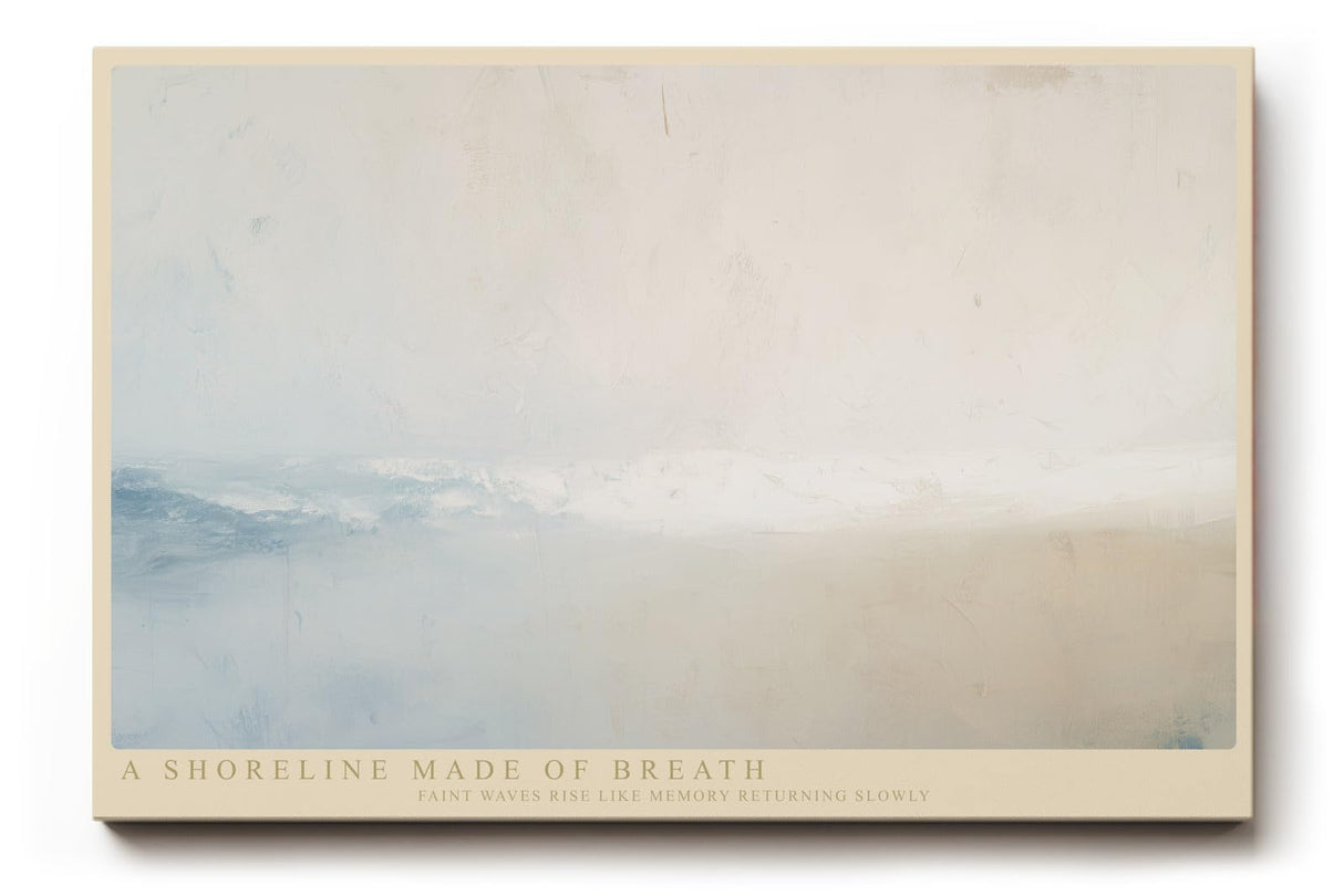 Paul Sinus Wandbild 120x80cm Abstrakte Kueste mit sanften Wellen moderne minimalistische Naturkunst
