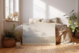 Paul Sinus Wandbild 120x80cm Abstrakte Kueste mit sanften Wellen moderne minimalistische Naturkunst