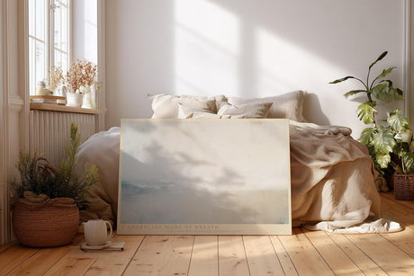 Paul Sinus Wandbild 120x80cm Abstrakte Kueste mit sanften Wellen moderne minimalistische Naturkunst