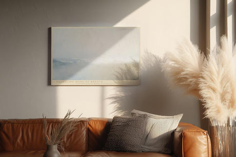 Paul Sinus Wandbild 120x80cm Abstrakte Kueste mit sanften Wellen moderne minimalistische Naturkunst