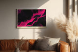 Paul Sinus Wandbild 120x80cm abstrakte Kunst schwarz pink moderne Struktur fließende Farben zeitgenössisches Kunstbild moderne