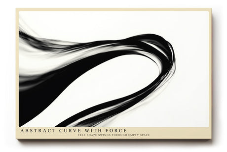 Paul Sinus Wandbild 120x80cm abstrakte Kurve modern schwarz weiss dynamische Kunst minimalistische Linien Kunstdruck stilvolle Wanddekoration fuer Wohnzimmer Büro Flur
