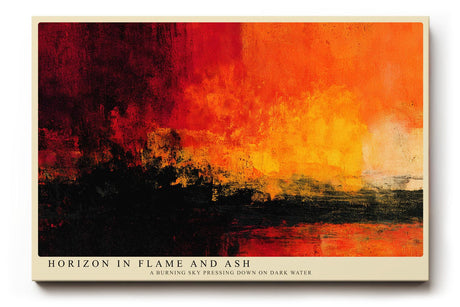 Paul Sinus Wandbild 120x80cm Abstrakte Landschaft Feuer Himmel moderne Kunst Wanddekoration rot orange Wohnzimmer Schlafzimmer