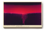 Paul Sinus Wandbild 120x80cm abstrakte Landschaft Sonnenuntergang rot violett moderne Kunst dramatische Wanddekoration fuer Wohnzimmer Büro