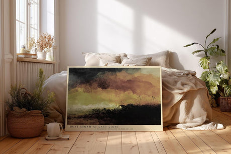 Paul Sinus Wandbild 120x80cm Abstrakte Landschaft Sturm Himmel moderne Natur Kunst Wanddekoration Wohnzimmer Schlafzimmer