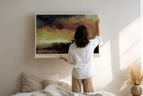 Paul Sinus Wandbild 120x80cm Abstrakte Landschaft Sturm Himmel moderne Natur Kunst Wanddekoration Wohnzimmer Schlafzimmer