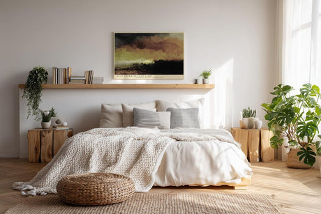 Paul Sinus Wandbild 120x80cm Abstrakte Landschaft Sturm Himmel moderne Natur Kunst Wanddekoration Wohnzimmer Schlafzimmer