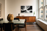 Paul Sinus Wandbild 120x80cm Abstrakte Licht Energie Kunst LeinWandbild 120x80cm Schwarz Weiss Moderne Wanddekoration