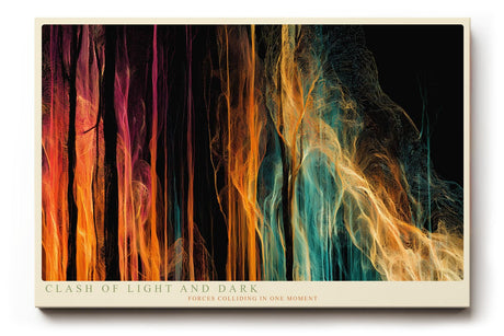 Paul Sinus Wandbild 120x80cm abstrakte Lichtlinien modern orange blau dynamische Energie Kunst grosses abstraktes Kunstbild stilvolle Wanddekoration fuer Wohnzimmer Büro