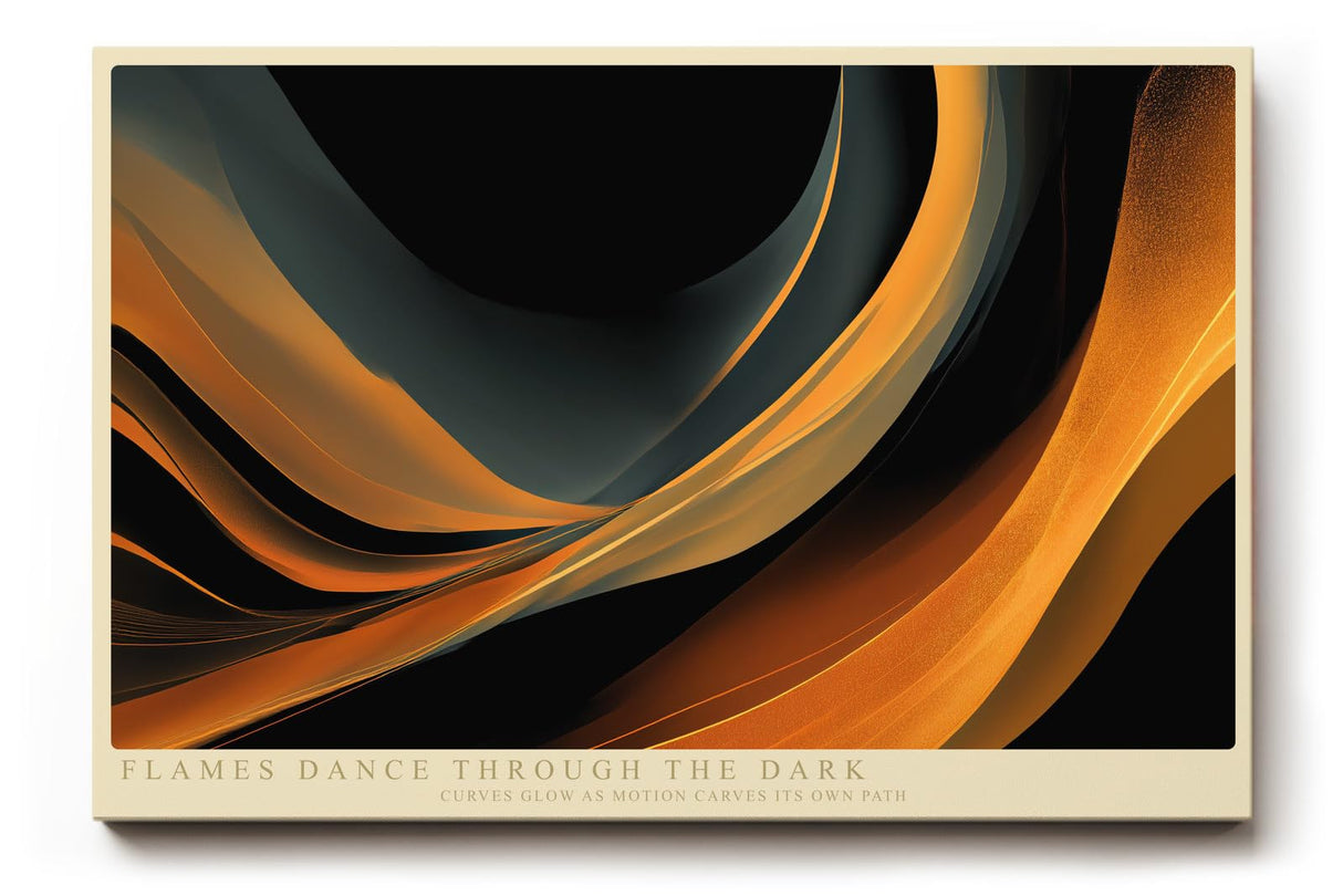 Paul Sinus Wandbild 120x80cm Abstrakte Lichtwellen in Gold und Schwarz moderne Designkunst