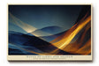 Paul Sinus Wandbild 120x80cm abstrakte Lichtwellen moderne Fluid Kunst blau gold dynamische Formen stilvolle Wanddekoration fuer Wohnzimmer Büro