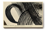 Paul Sinus Wandbild 120x80cm abstrakte Linien Kunst schwarz weiss modernes grafisches Muster minimalistische Wanddekoration fuer Wohnzimmer Büro