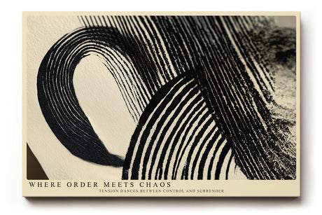 Paul Sinus Wandbild 120x80cm abstrakte Linien Kunst schwarz weiss modernes grafisches Muster minimalistische Wanddekoration fuer Wohnzimmer Büro
