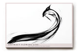Paul Sinus Wandbild 120x80cm abstrakte Linien moderne minimalistische Kunst schwarz weiss dynamische Form Kunstdruck stilvolle Wanddekoration fuer Wohnzimmer Büro Flur