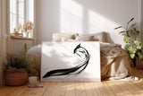 Paul Sinus Wandbild 120x80cm abstrakte Linien moderne minimalistische Kunst schwarz weiss dynamische Form Kunstdruck stilvolle Wanddekoration fuer Wohnzimmer Büro Flur