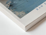Paul Sinus Wandbild 120x80cm abstrakte Malerei blaue Struktur moderne Kunst Pinseltextur stilvolle Wanddekoration fuer Wohnzimmer Büro