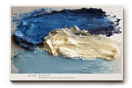 Paul Sinus Wandbild 120x80cm abstrakte Malerei blaue Struktur moderne Kunst Pinseltextur stilvolle Wanddekoration fuer Wohnzimmer Büro