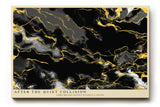 Paul Sinus Wandbild 120x80cm abstrakte Marmor Kunst schwarz gold moderne Strukturkunst elegantes Kunstposter luxuriöse Flur