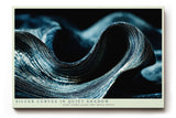 Paul Sinus Wandbild 120x80cm Abstrakte Metall Wellen in Dunkelblau moderne Struktur Kunst elegante Wanddekoration