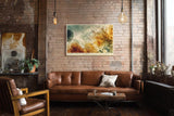 Paul Sinus Wandbild 120x80cm abstrakte Mikrostruktur Makrofotografie organische Formen moderne Naturkunst stilvolle Wanddekoration fuer Wohnzimmer Büro