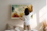 Paul Sinus Wandbild 120x80cm abstrakte Mikrostruktur Makrofotografie organische Formen moderne Naturkunst stilvolle Wanddekoration fuer Wohnzimmer Büro