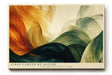 Paul Sinus Wandbild 120x80cm abstrakte Naturformen gruene goldene Linien moderne Kunst Leinwand Wanddekoration elegantes abstraktes Landschaftsbild fuer Wohnzimmer Büro