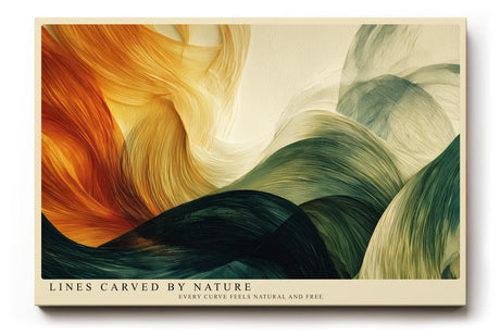 Paul Sinus Wandbild 120x80cm abstrakte Naturformen gruene goldene Linien moderne Kunst Leinwand Wanddekoration elegantes abstraktes Landschaftsbild fuer Wohnzimmer Büro