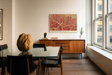 Paul Sinus Wandbild 120x80cm abstrakte Naturstruktur organische Linien rot beige moderne Kunststruktur zeitgenössische