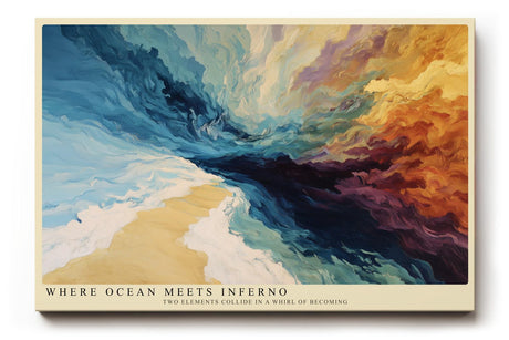 Paul Sinus Wandbild 120x80cm Abstrakte Ozean Landschaft Moderne Kunst Farbexplosion Himmel und Meer Komposition