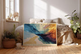 Paul Sinus Wandbild 120x80cm Abstrakte Ozean Landschaft Moderne Kunst Farbexplosion Himmel und Meer Komposition