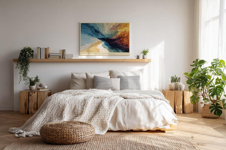 Paul Sinus Wandbild 120x80cm Abstrakte Ozean Landschaft Moderne Kunst Farbexplosion Himmel und Meer Komposition