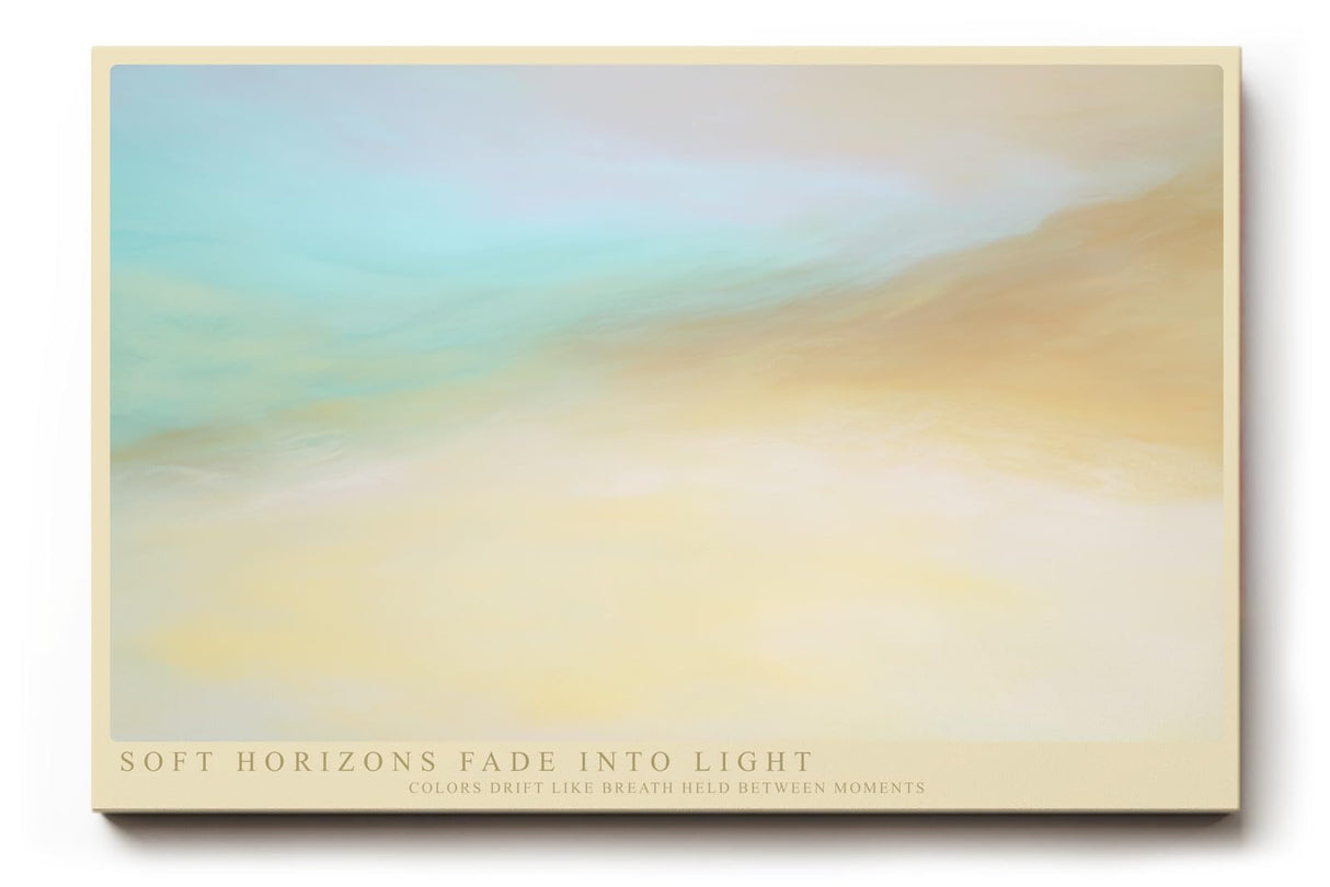 Paul Sinus Wandbild 120x80cm Abstrakte Pastell Landschaft mit sanften Farbverlaeufen moderne ruhige Kunst