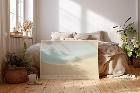 Paul Sinus Wandbild 120x80cm Abstrakte Pastell Landschaft mit sanften Horizonten minimalistische moderne Kunst
