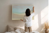 Paul Sinus Wandbild 120x80cm Abstrakte Pastell Landschaft mit sanften Horizonten minimalistische moderne Kunst