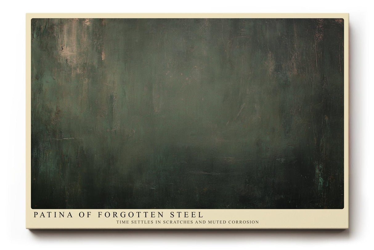 Paul Sinus Wandbild 120x80cm Abstrakte Patina Struktur Modernes Kunstmotiv Gruen Metallische Textur Minimalistische Wandkunst