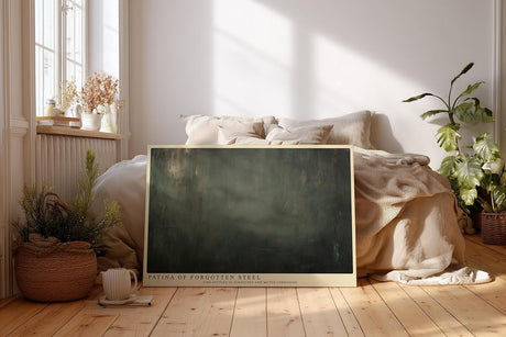 Paul Sinus Wandbild 120x80cm Abstrakte Patina Struktur Modernes Kunstmotiv Gruen Metallische Textur Minimalistische Wandkunst