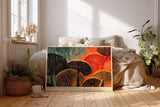 Paul Sinus Wandbild 120x80cm Abstrakte Pilze Farbenreiche Naturkunst Modernes Waldmotiv fuer Wohnzimmer Esszimmer und kreative Wohnräume
